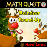 Christmas Math Activity QUEST: Reindeer Round-Up (HARD LEVEL)