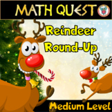 Christmas Math Activity Quest: Reindeer Round-Up - MEDIUM LEVEL
