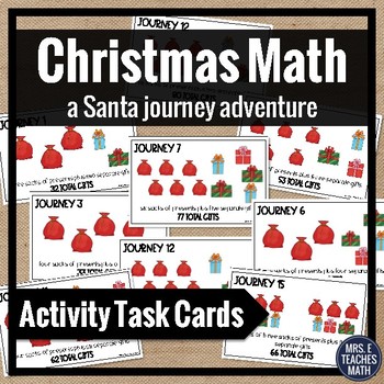 Preview of Christmas Math Activity Task Cards