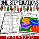 Christmas Math Activity for Middle School Coloring Decembe