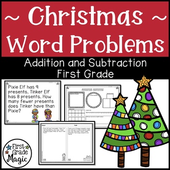 Preview of Christmas Math Addition and Subtraction Word Problems within 20