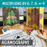 Christmas Math Agamograph Project - Multiplying by 6, 7, 8, or 9