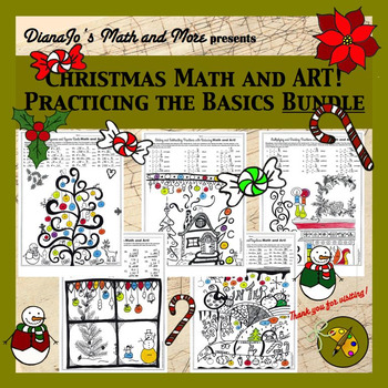 Preview of Christmas Math BUNDLE - Grades 6-8