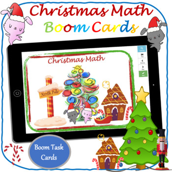 Preview of Christmas Math Boom Cards™ Game First Grade