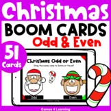 Christmas Math Boom Cards Odd and Even Numbers to 50