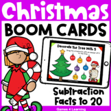 Christmas Math Boom Cards: Subtraction Facts to 20 for Fac
