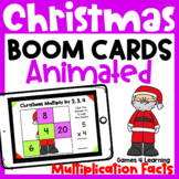 Christmas Math Boom Cards for Multiplication Fact Fluency 
