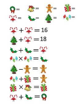 Preview of Christmas Math Brain Benders
