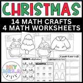 Christmas Math Bundle | Worksheets and Holiday Crafts | 5t