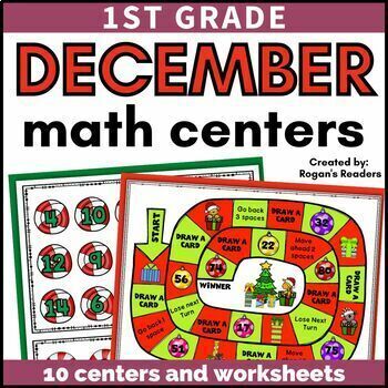 Preview of Christmas Math Center Activities for 1st Grade
