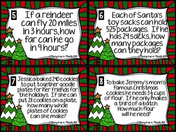 Christmas Math Center: Christmas WORD PROBLEMS for Older Students