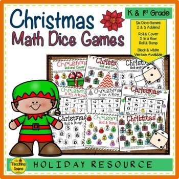 Christmas Math Center Dice Games by The Teaching Scene by Maureen