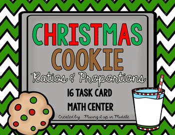 Preview of Christmas Math Center FREEBIE:  Ratios & Proportions with Christmas Cookies