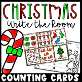 Christmas Math Center- Write The Room Counting Cards