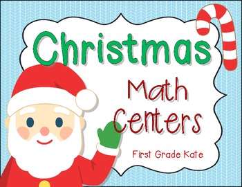 Preview of Christmas Math Centers for First Grade