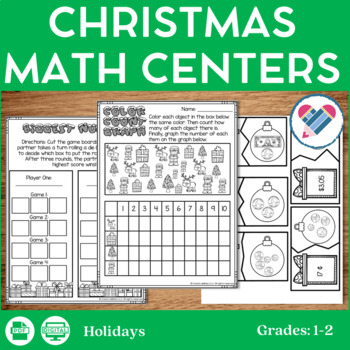 Christmas Math Centers 1st-2nd Grades by Create-Abilities | TpT