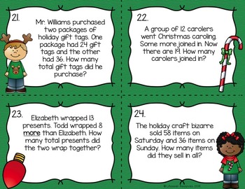 Christmas Math Games for 2nd Grade by Lifesaver Resources | TpT