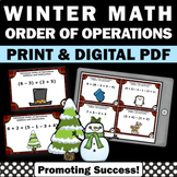 Winter Christmas Order of Operations Task Cards SCOOT Game