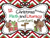 Christmas Math Centers for 1st Grade | December | No Prep 