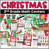 Christmas Math Centers for 2nd Grade | Task Cards & Activi