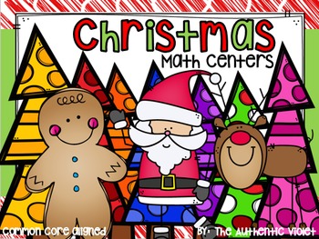 Preview of Christmas Math Centers for First Grade