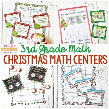 Preview of 3rd Grade Christmas Math Centers