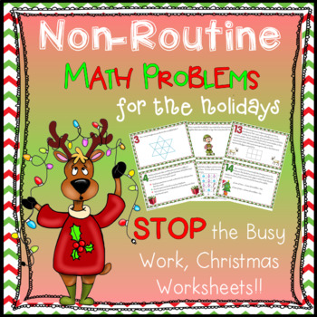 Preview of Christmas Math Challenge - Christmas Math Enrichment