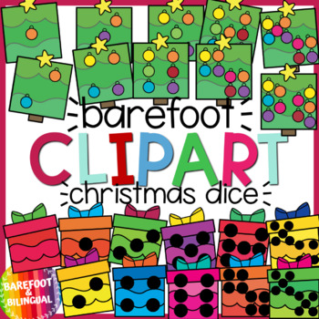 Preview of Christmas Math Clipart | Dice | 0-10