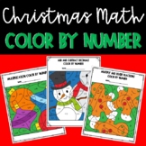 Winter Holiday Math Color By Number Activities