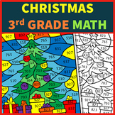 No Prep Christmas Math Color by Code 3rd Grade