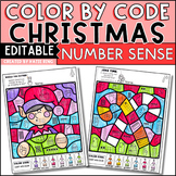 Christmas Math Color by Code Number Sense Activities