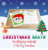 Christmas Math Color by Number - Simplifying Radicals