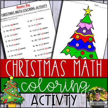 Preview of Christmas Math Coloring Activity