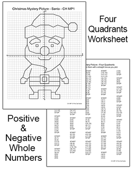 Santa Claus Coordinate Graphing Picture Fun Christmas Math Activity