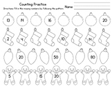 Christmas Math Counting Worksheet, Skip Counting Practice