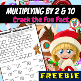 Christmas Math Crack the Fun Fact Worksheet FREE - Multipl