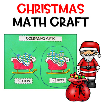 Preview of Christmas Math Craft: Comparing Numbers Activity and Winter Bulletin Board Idea