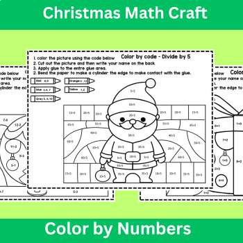 Preview of Christmas Math Craft | Fun Holiday Activity