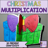 Christmas Math Craft Multiplication 3d Activity for 2nd-4t