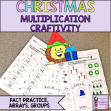Christmas Math Craft Multiplication Review Activity for 2n