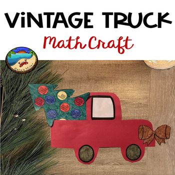 Preview of Christmas Math Craft: Place Value Trucks plus Digital Slides