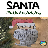 Santa Craft Christmas Math Activities with Addition for Fi