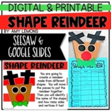 Christmas Math Craft and Activity for Shape Reindeer