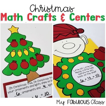 Preview of Christmas Math Crafts Making 10