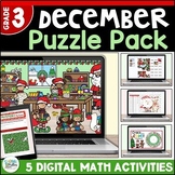 Christmas Math December Activities – 3rd Grade Geometry Po