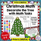 Christmas Math - Decorate the Christmas Tree Math Problems