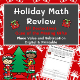 Christmas Place Value and Subtraction Elf Detectives