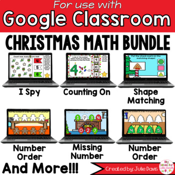 Preview of Christmas Math Digital Bundle for Google Classroom