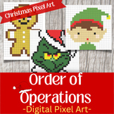 Christmas Math Digital Pixel Art- 3 varying Levels- Order 