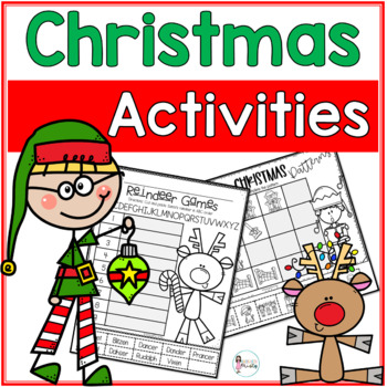 Preview of Christmas  Math & ELA Activities for K-2 Students